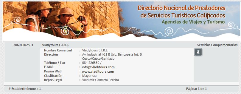 registro mincetur vladitours